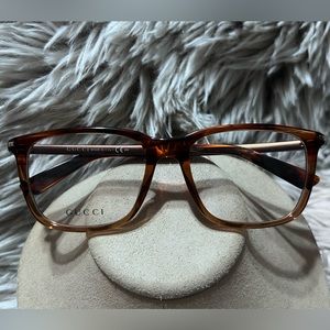 GUCCI 0GZF Havana Brown Eyeglasses